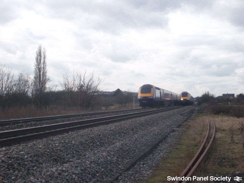 HSTs pass at South Marston