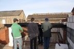 Roof beams installed