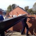 Lifting roof beams