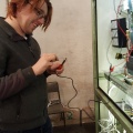James tests out the new 12V soldering iron he procured - success!