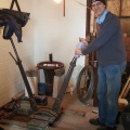 A test of the now-attached manual levers, controlling two semaphores for visitors to try their hand at.