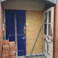 Front doors almost in place
