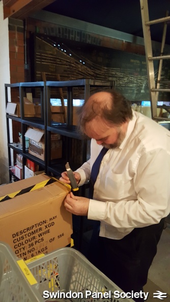 Paul tackles the shelving move, cleaning & tidying our stocks; this will help allow the panel to be moved backwards to its final position in due course