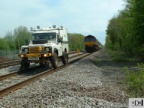 Amey Road-Railer and EWS Class 66116 at Little Somerford
