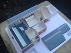 Aerial view of the building model