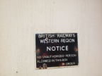 Enamel Door notice at Banbury South
