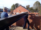 Lifting roof beams