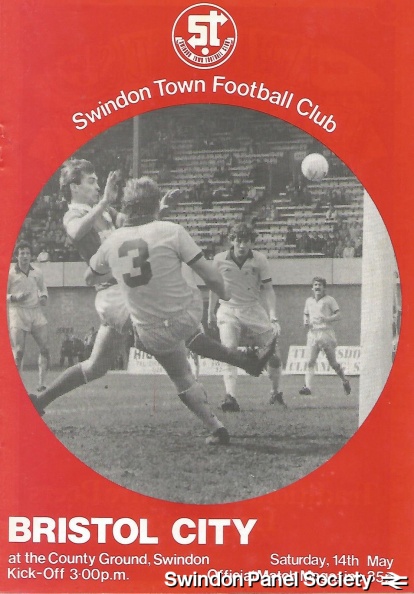 Swindon Town v Bristol City 14 May 1983