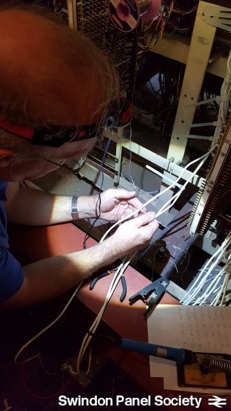 Meanwhile, Peter continues the terminating & soldering of 8-core cables at the tag blocks...plenty of practice still available for those that want it!