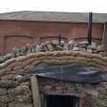 Outside, plenty of progress has been made restoring the air-raid shelter (the panel being behind the wall to the right)