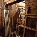 A view from the entrance foyer into the 'Brunel Room', as newly-redundant scaffolding makes its way out of the building.