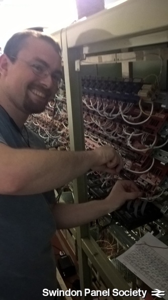 Another key moment, as Laurence Stant completes the wiring-in of the final Printed Circuit Board (PCB) - a lasting testament to all those SPS members who gave up their time to solder all 350 of them!